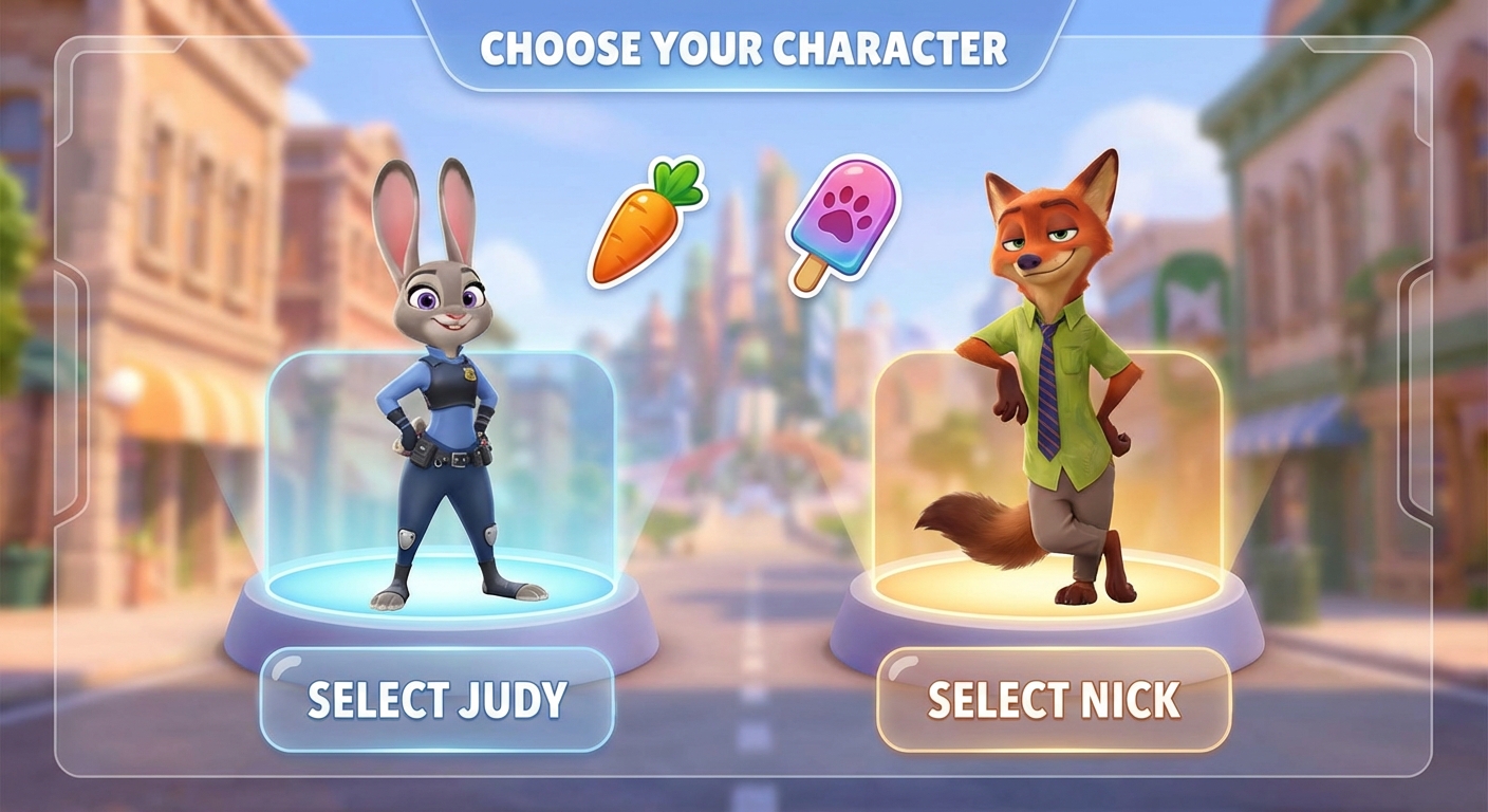 Pilih Rakan Zootropolis Anda
